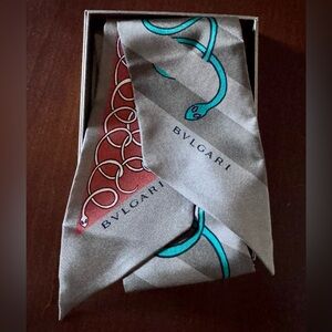 NWOT BVLGARI Bulgari Serpentini Serpent Shelley SILK SKINNY SCARF